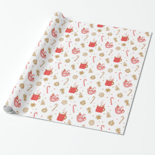 Weihnachtscreme Geschenkpapier