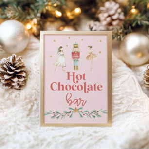Weihnachtscreme Hot Chocolate Bar Pink Poster