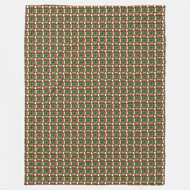 Weihnachtscreme Karierte Fleece Keule Schuhblanket (Vorderseite)