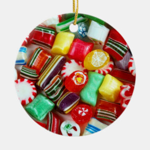 Weihnachtscreme Keramik Ornament