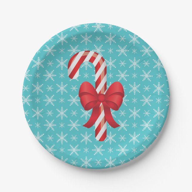 Weihnachtscreme mit Bow Pappteller (Vorderseite)