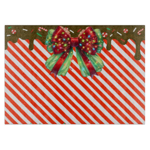 Weihnachtscreme mit Pfefferminzbonbons Weihnachtsb Schneidebrett