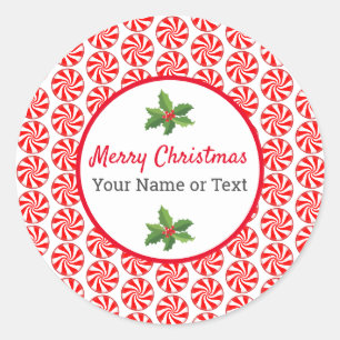 Weihnachtscreme Peppermint Runder Aufkleber