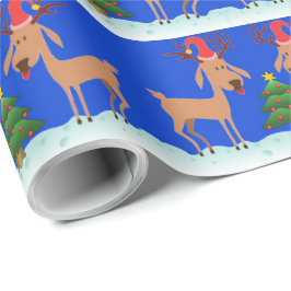 Weihnachtscreme - Reindeer Design Geschenkpapier