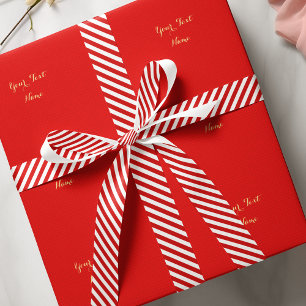 Weihnachtscreme Rote Streifen klassische Geschenkw Satinband
