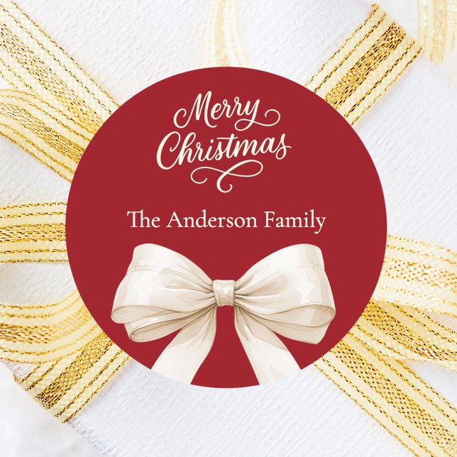 Weihnachtscreme Runder Aufkleber (Von Creator hochgeladen)