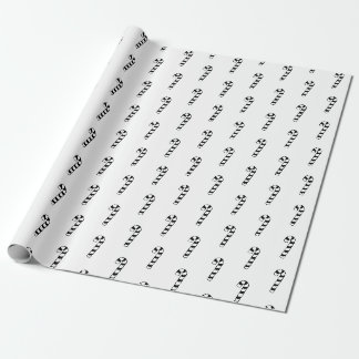 Weihnachtscreme schwarz schwarz Muster Spaß niedli Geschenkpapier