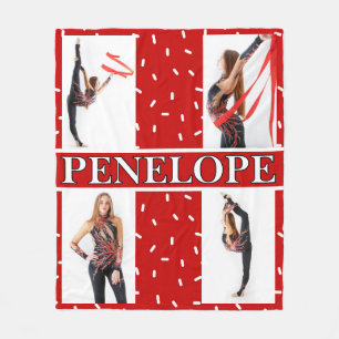 Weihnachtscreme Sprinkle 4 FotoCollage Fleecedecke