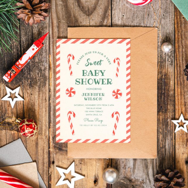 Weihnachtscreme Sweet Baby Dusche Einladung (Von Creator hochgeladen)