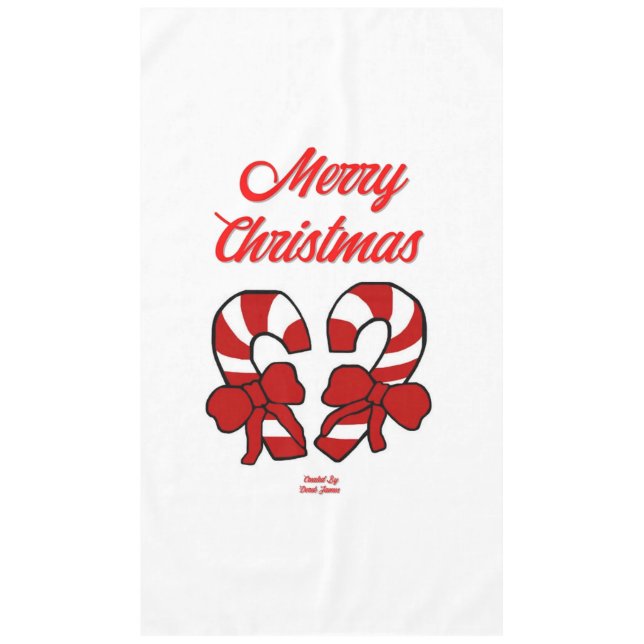 Weihnachtscreme Tischdecke (Vorderseite)