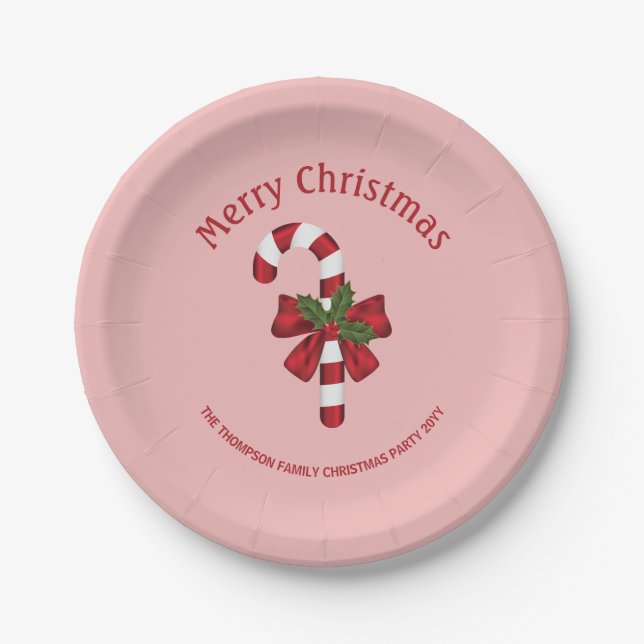 Weihnachtscreme und Weihnachtscreme mit eigenem Te Pappteller (Vorderseite)