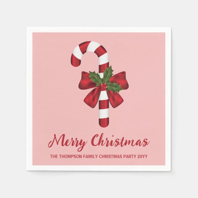 Weihnachtscreme und Weihnachtscreme mit eigenem Te Serviette (Vorderseite)