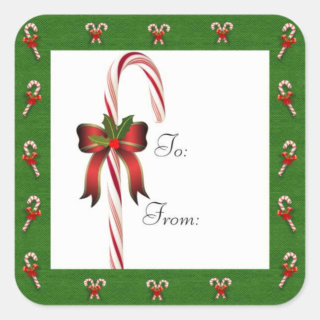Weihnachtscreme zum/vom Geschenksticker Quadratischer Aufkleber (Vorderseite)