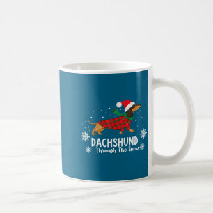 Weihnachtsdachshund Durch Den Schnee Wiener Hund S Kaffeetasse