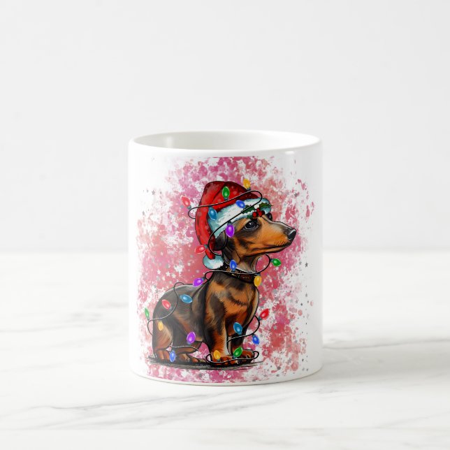 Weihnachtsdachshund  kaffeetasse (Mittel)