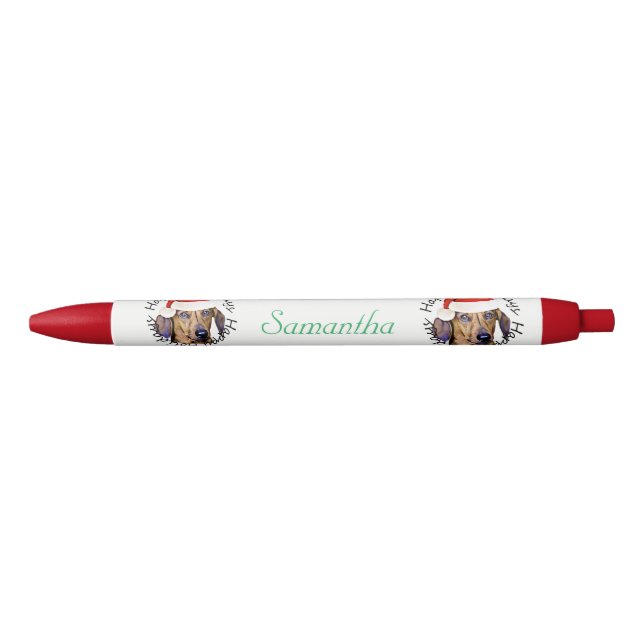 WeihnachtsDackel-Hundepersonalisierter Stift (Vorderseite)