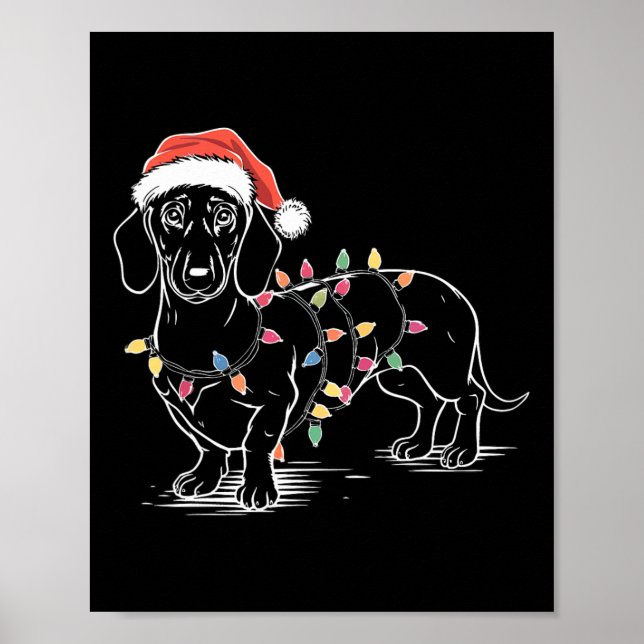 Weihnachtsdackel  poster (Vorne)