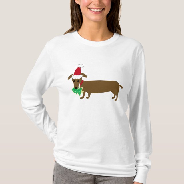 WeihnachtsDackel T-Shirt (Vorderseite)
