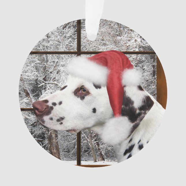Weihnachtsdalmatiner Ornament (Vorderseite)