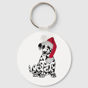 WeihnachtsDalmatiner Schlüsselanhänger