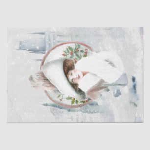 Weihnachtsdame Heilige alte Burg Seidenpapier