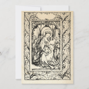 Weihnachtsdarstellung Maria und Jesus Heilige Gren Feiertagskarte