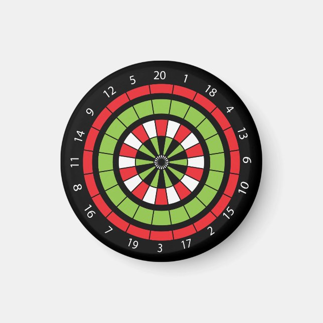 Weihnachtsdartboard Magnet (Vorne)
