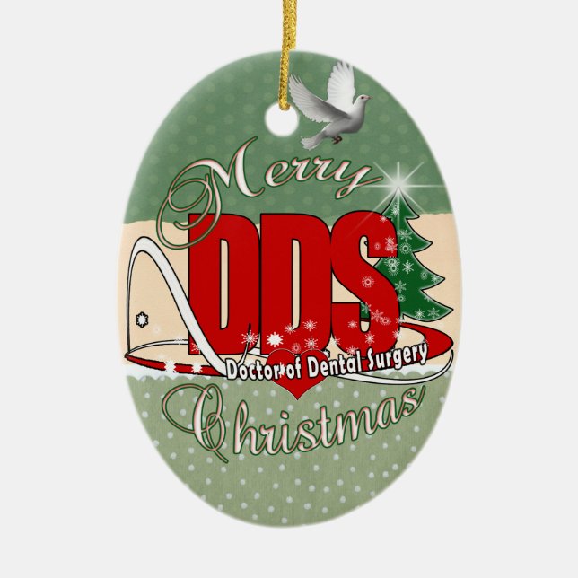 WEIHNACHTSdds Doktor der zahnmedizinischen Keramikornament (Vorne)