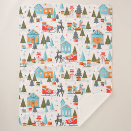 Weihnachtsdecke Sherpadecke