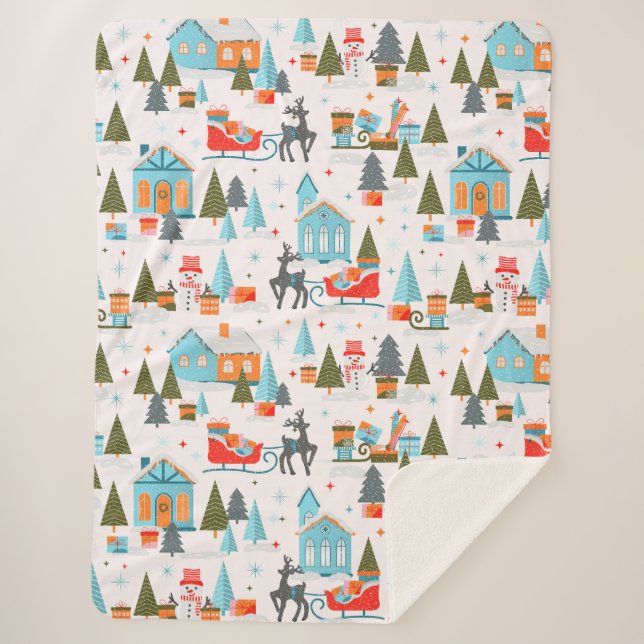 Weihnachtsdecke Sherpadecke (Vorderseite)