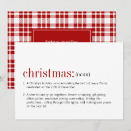 Weihnachtsdefinition Feiertagskarte
