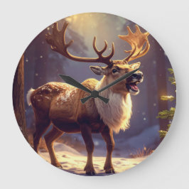 WeihnachtsDEIN ZU SANTAs HERZ Große Wanduhr