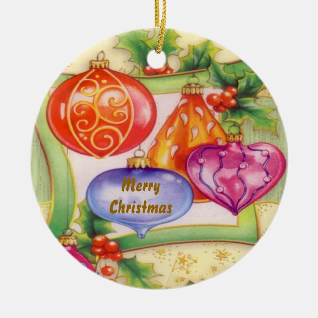 WeihnachtsDeko Keramik Ornament (Vorne)