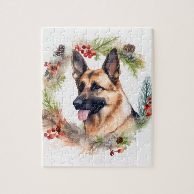 Weihnachtsdeko mit Deutschem Schäferhund Festliche (Vertikal)