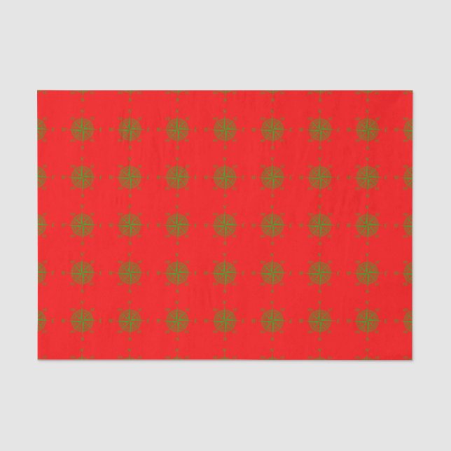 Weihnachtsdekor an der roten und grünen Küste - Ro Seidenpapier (Vorderseite)