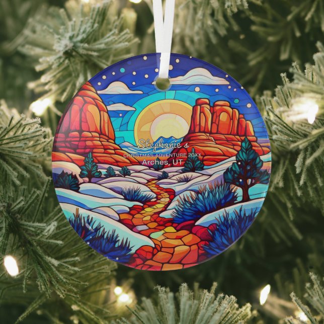 Weihnachtsdekor Arches Nationalpark Utah Außenbere Ornament Aus Glas (InSitu)
