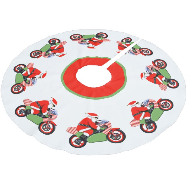Weihnachtsdekor für Motorräder - Polster-Tree Polyester Weihnachtsbaumdecke (Schrägansicht)