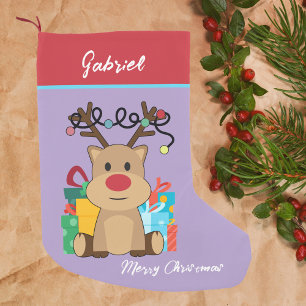 Weihnachtsdekor Niedlich Rentier Classic Kleiner Weihnachtsstrumpf