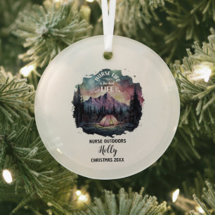 Weihnachtsdekor Nurse Outdoors Camp-Erlebnis Gesch Ornament Aus Glas