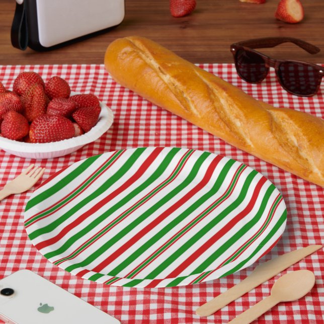 Weihnachtsdekor Pappteller (Picknick)