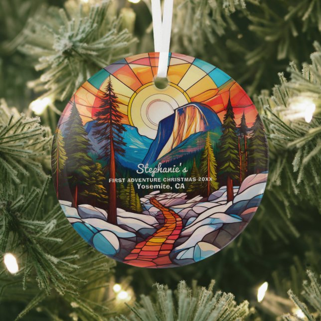 Weihnachtsdekor Yosemite California Erlebniswander Ornament Aus Glas (InSitu)