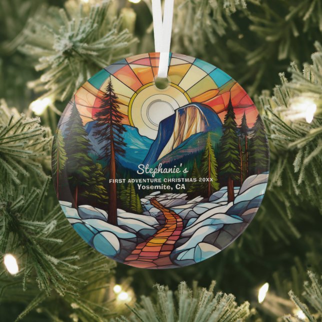 Weihnachtsdekor Yosemite California Erlebniswander Ornament Aus Glas (InSitu)