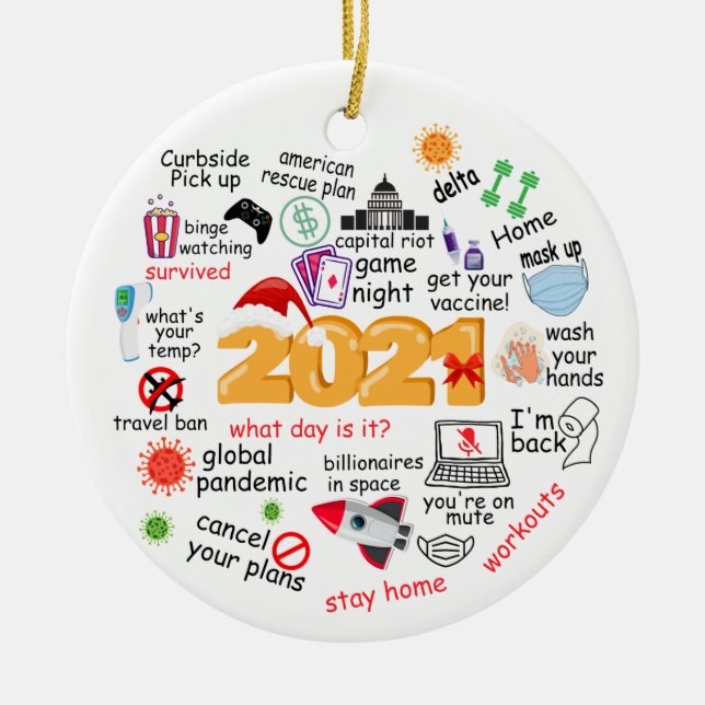 Weihnachtsdekoration 2021 keramik ornament (Vorne)