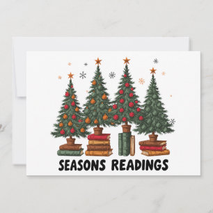 Weihnachtsdekoration Bäume auf Buch Einladung