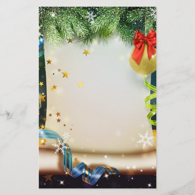 Weihnachtsdekoration Briefpapier (Vorderseite)