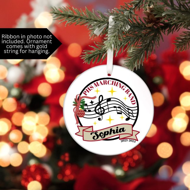 Weihnachtsdekoration der Marching Band Keramik Ornament (Christmas ornament for Marching band member that is customizable with name, school and year)