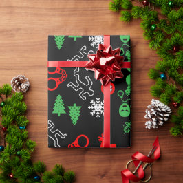Weihnachtsdekoration der Polizei Geschenkpapier