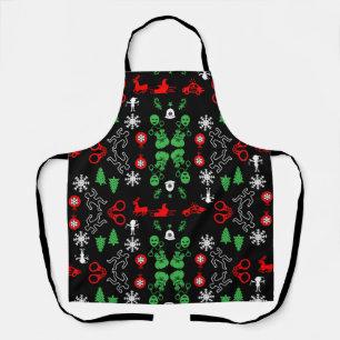 Weihnachtsdekoration der Polizei Schürze