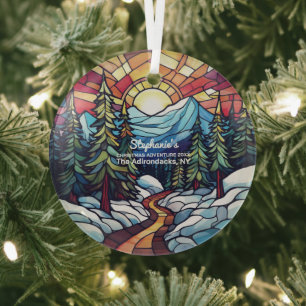Weihnachtsdekoration Die Adirondacks NY Adventure Ornament Aus Glas