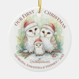 Weihnachtsdekoration - Erstes Weihnachten Großelte Keramik Ornament